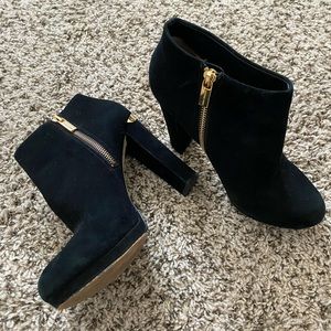 MICHAEL by Michael Kors suede black booties